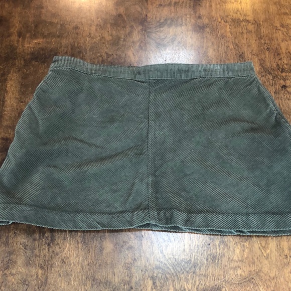 Green corduroy skirt Junior XL 14/16 - Picture 2 of 8